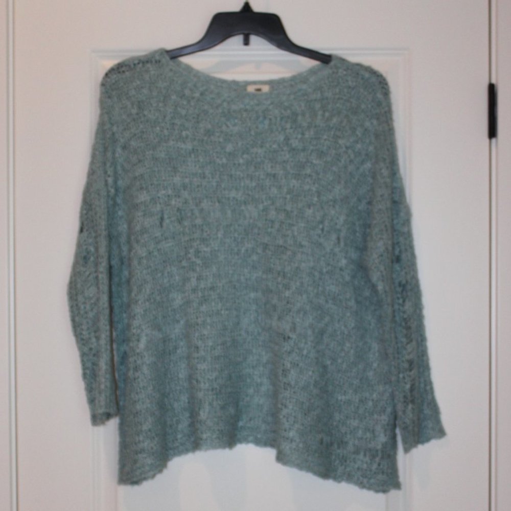Toby Sea Foam Green Rough Knit Sweater